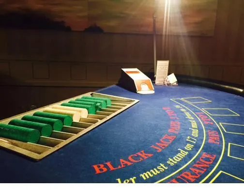 Croupier hosting a casino table for guests