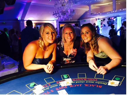 Casino night entertainment at a corporate event